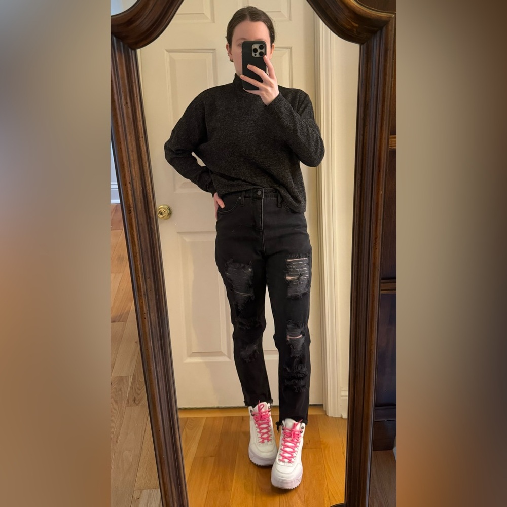 *3 for $9* Cropped Grey Sweater